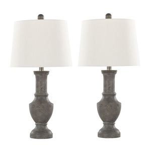 Designer Export Metal <b>Table</b> Lamp with Floral Laser Cut Shade and Smoked Glass Accent for Modern Decor - Product Image 2