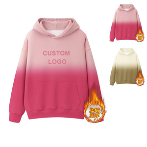 Sweat-shirt à capuche pour femme avec logo personnalisé, poche avant, manches longues en tricot, coupe ample, vêtements d'hiver - Product Image 4