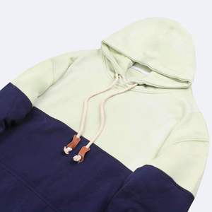 Sudadera con capucha para hombre, de algodón teñido, tejido, para invierno, con diseño a cuadros, forro polar. - Product Image 2