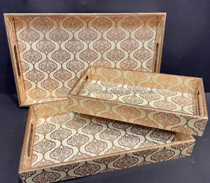 Bandeja de servicio impresa de último diseño para uso en restaurantes y bodas disponible en bandeja de servicio de madera de suministro al por mayor de FWE - Product Image 4