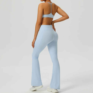 High Quality Customized Printing Lightweight Breathable Solid Women <b>Yoga</b> <b>Set</b> Highly Fashionable and Unique Style - Product Image 4