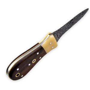 Cuchillo para Ostras de Acero de Damasco Personalizado de Alta Calidad con Mango Antideslizante, Herramienta Ecológica para Abrir Mariscos y Conchas - Product Image 4