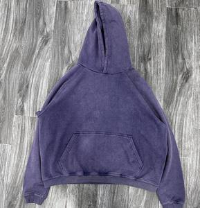 Mens <b>Oversized</b> Zip Up Hoodie Black <b>Vintage</b> Distressed Embroidered Cotton Fleece Streetwear <b>Sweatshirt</b> - Product Image 6