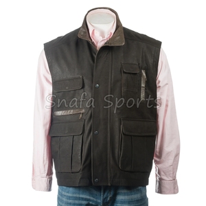 เสื้อกั๊กหนังกลับแท้ 100% สำหรับผู้ชาย และเสื้อกั๊กหนังสำหรับนักขี่มอเตอร์ไซค์ แห้งเร็ว แฟชั่นสำหรับผู้ชาย - Product Image 6