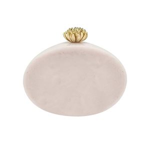 Bolso de Mano de Resina con Perlas, Bolso de Acrílico para Mujer, Bolso de Mano Ovalado para Novia, para Bodas, Fiestas y Eventos - Product Image 4