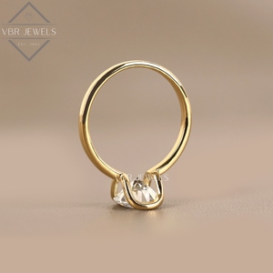 Anillo Solitario de Diamante Cultivado en Laboratorio de Lujo, Oro Amarillo de 14K, Bisel, Anillo de Compromiso, Boda, Joyería Nupcial, Regalo, Joyería Fina para Mujer, IGI - Product Image 2