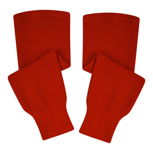 Chaussettes de hockey sur tube personnalisées, bandes rouges, respirantes, séchage rapide, avec design et taille sur mesure - Product Image 2