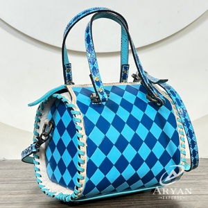 Factory Price Tooled Checkered Leather <b>Mini</b> Speedy Duffel Bags Compact Crossbody High Quality Outdoor Overnight Travel Bags - Product Image 1