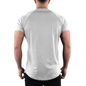 เสื้อยืดแขนสั้นสีเขียวมะกอกสำหรับผู้ชาย ทรงเข้ารูป แห้งเร็ว ผ้าถัก คอโอ แบบเรียบง่าย สวมใส่สบาย - Product Image 2