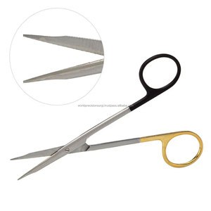 Tijeras de Tenotomía Quirúrgicas de Precisión Stevens World, Rectas, de Carburo de Tungsteno, Súper Afiladas, con Anillos Dorados y Negros, para Microcirugía - Product Image 2