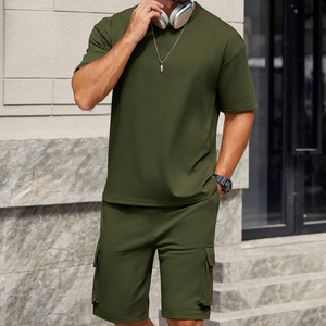 2026 New Custom Design And Logo Summer Sport Breathable Lightweight Two-Piece Short <b>Track</b> suit <b>T</b>-Shirts and Jogger Shorts Sets - Product Image 5