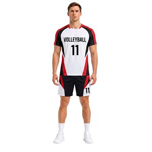 Uniforme de Voleibol Competitivo Naranja Gris, Tejido de Poliéster con Malla Transpirable, Secado Rápido, para Entrenamiento y Partidos - Product Image 3