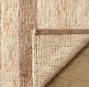 Tapis de salon rectangulaire en jute noué à la main, style scandinave moderne, rayé noir sumac, tissage plat, beige naturel, adapté aux animaux domestiques - Product Image 4