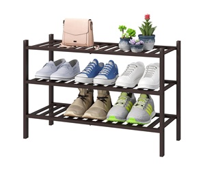 Spacious Three Tier Shoe Rack Organizer Wide Storage Design Heavy Duty <b>Frame</b> Multi Pair Capacity Stylish Entryway Stand - Product Image 5
