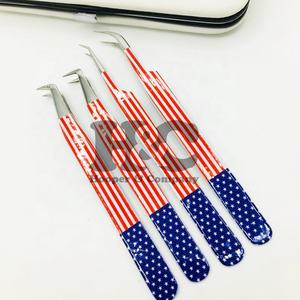 Pinces à épiler professionnelles personnalisées pour extensions de cils, durables, en acier inoxydable, design anti-magnétique, logo personnalisé MINK - Product Image 4