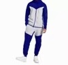 Chándal con Capucha para Hombre, Color Negro Oliva con Bloques de Color, Cierre de Cremallera, Manga Larga, Estilo Deportivo Casual, para Otoño, Corte Regular, con Bolsillos Laterales - Product Image 6