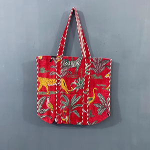 กระเป๋าโท้ทผ้าฝ้ายลายควิลท์สีพื้นแบบ Peacock พร้อมซิปปิด หูหิ้วยาว สำหรับไปทะเล ช้อปปิ้งประจำวัน เดินทาง ขายปลีก และเป็นของขวัญ - Product Image 1