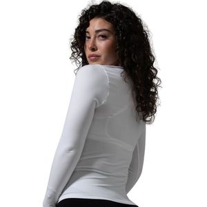 Camiseta de Compresión de Manga Larga Blanca para Mujer, para Gimnasio, Fitness, Yoga, Entrenamiento, Ropa Deportiva Transpirable - Product Image 4