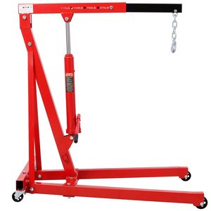 Sollevatore Elettrico Pieghevole Rosso per Carichi Pesanti da 1500 LBS con 4 Ruote in Ferro per Piattaforme Aeree e Lavori in Officina - Product Image 5