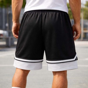 Custom Logo Men's Double <b>Layer</b> Basketball Shorts Mesh Breathable Sports Gym Training Shorts Wholesale - Product Image 4