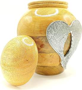 Urna de madera de 8 pulgadas, recipiente conmemorativo para cremación, artesanal, pulido, clásico, para guardar recuerdos. - Product Image 1