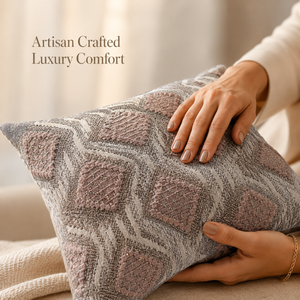 Modern Geometric Cushion <b>Cover</b> Soft Textured Fabric Decorative <b>Throw</b> Pillow Case Blush Neutral Pattern for <b>Sofa</b> LivingRoom Decor - Product Image 3