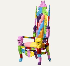 Silla de Trono de Madera de Caoba Sólida, Colorida y de Lujo, Hecha a Mano, Duradera, Mueble Clásico de Hotel para Sala de Estar y Apartamento - Product Image 2