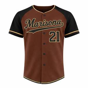 OEM Custom Breathable Baseball Jerseys | Sublimated <b>Button</b>-<b>Up</b> Team Uniforms | <b>Short</b> <b>Sleeve</b> | Custom Player Name & Number - Product Image 6