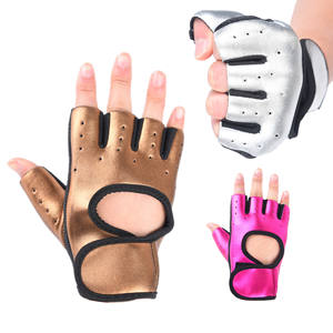 HIKE IMPEX Leather Half Finger Sports <b>Gloves</b> for Gym Fitness <b>Weight</b> Lifting Bodybuilding Training - Product Image 3