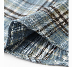 Fournisseur et exportateur en gros en ligne de chemises en flanelle pour hommes, de haute qualité, décontractées, chaudes, respirantes, 100% coton, à plis, pour l'automne - Product Image 3