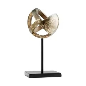 Luxury Metal Sculpture Contemporary Art Figurine <b>Decorative</b> Showpiece Home Office <b>Table</b> <b>Decor</b> Stylish Interior Accent - Product Image 6