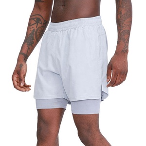 Shorts de sport pour homme, 100% polyester, séchage rapide, respirant, pour entraînement, course à pied, athlètes, avec poche zippée. - Product Image 2