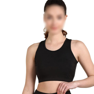 Soutien-gorge de sport double couche à bretelles, col en U, ajouré, pour yoga, course et fitness, avec coussinets amovibles, respirant et à séchage rapide pour femme - Product Image 2