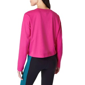 Camiseta Deportiva Informal para Mujer, a Rayas, Transpirable, Ligera, de Secado Rápido, de Seda, Holgada, de Alta Calidad, con Logotipo Personalizado - Product Image 2