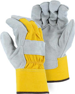 Leather Working <b>Gloves</b> reinforce double palm, Anti-slippery & Dirt-resistant, Perfect for Gardening Construction, Men&Women - Product Image 1
