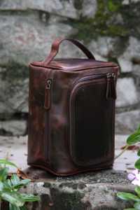 Premium Genuine Leather Toiletry Bag <b>Mens</b> Dopp <b>Kit</b> Travel Wash Bag <b>Shaving</b> <b>Kit</b> Organizer Bulk Custom Logo B2B TYG-0137 - Product Image 3
