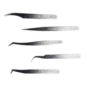 Pince à épiler multifonctionnelle en argent perlé pour extensions de cils individuelles, pour usage esthétique, couleur personnalisable - Product Image 3