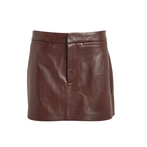 Jupe mi-longue respirante en cuir véritable de qualité supérieure pour femme, style décontracté, fournisseur OEM en gros sur mesure - Product Image 6