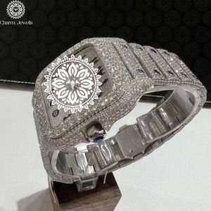 Reloj de Lujo para Hombre Charm, de Acero Inoxidable, con Bisel de Diamantes Dorado, Movimiento Mecánico Analógico, Fecha Automática, Caja de 40 mm, Resistente al Agua 10 Bar - Product Image 6