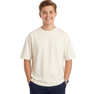 Camiseta de algodón para niños con logo personalizado de fábrica directa, de corte holgado y manga corta, informal de verano, de Bangladesh. - Product Image 2