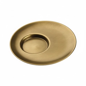 Assiette de service ronde en métal avec bol à sauce pour frites et snacks, plat d'apéritif de fête, design moderne, finition durable, plateau à fromage et sauce - Product Image 6