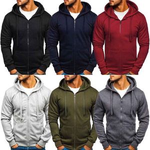 Sweat à capuche zippé personnalisé pour homme en molleton de coton épais, coupe classique, style streetwear, de haute qualité - Product Image 3