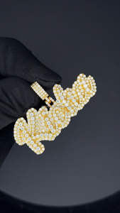 Prix de gros 925 argent et plaqué or VVS Moissanite pendentif Style Hip Hop 'Iced Out' lettre 'I' charme pour les rappeurs tenue de fête - Product Image 5