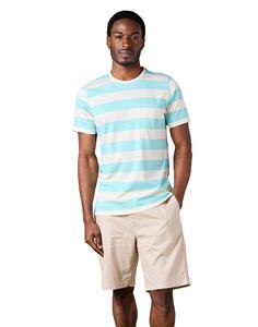 Camiseta básica de uso diario para hombre, doble puntada, suave, cómoda, manga corta, ajuste holgado, serigrafía, patrón de letras - Product Image 1