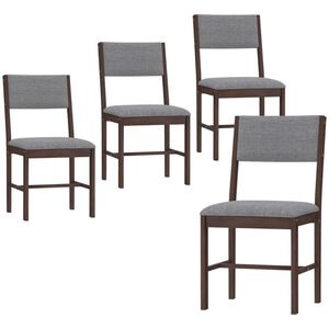 Ensemble de 4 chaises de salle à manger en bois de noyer pour salles à manger, salons, chambres à coucher - Product Image 5