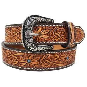 Premium Vintage Solid Western <b>Leather</b> <b>Belt</b> Genuine Alloy Buckle Handmade Eco-Friendly Durable Breathable Lightweight <b>Belt</b> - Product Image 1