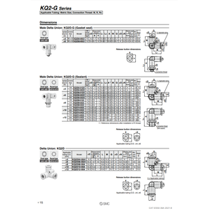 นิวเมติก SMC ฟิตติ้งแบบ one-touch KQ2D10-04GS ชิ้นส่วนนิวเมติก - Product Image 1