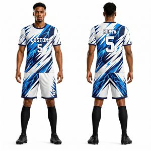 ชุดฟุตบอลลายพรางดิจิทัล สีเขียวดำ ชุดเสื้อและกางเกงขาสั้นฟุตบอลแบบซับลิเมชั่น ชุดทีมสำหรับการแข่งขัน - Product Image 6