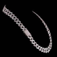 Collier chaîne cubaine en argent sterling VVS Moissanite JIYA, best-seller, cadeau de mariage pour homme, mode streetwear, hip hop