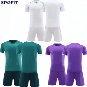 Team Name Customised sports jersey kit breathable <b>soccer</b> uniform Polyester Solid Color All Seasons Adult Apparel - Product Image 1
